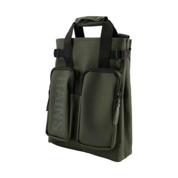 RAINS Texel Synthetic Army Olive Green Everyday Travel Backpack - Unisex main image 12